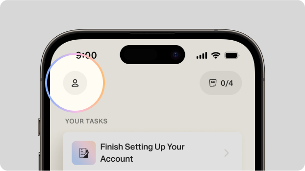 Profile & Settings are now in the top left of your Home screen