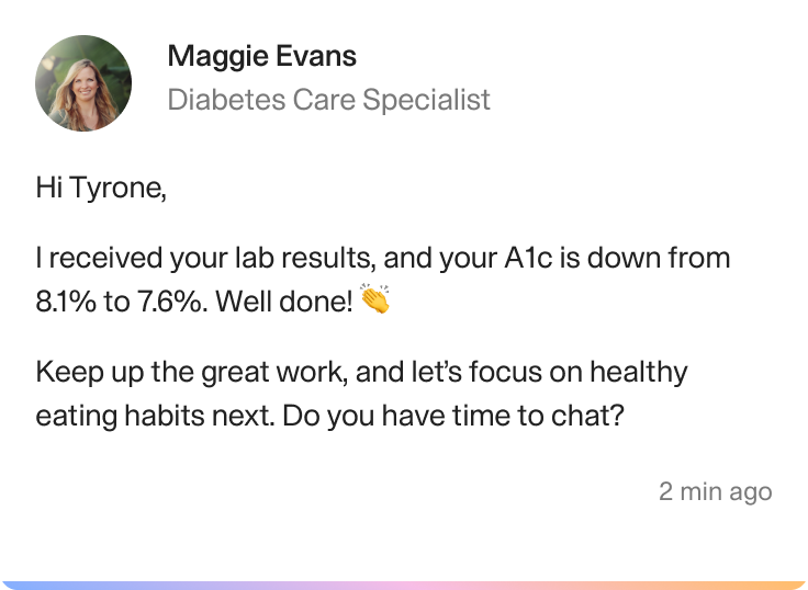 Chat with Diabetes Care Specialist